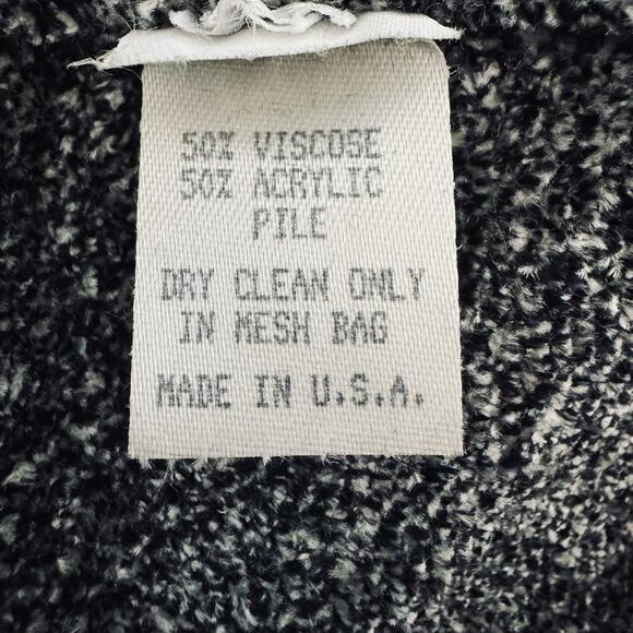 Margaret O’Leary Large Chenille Cardigan Marled Gray Sweater Jacket Frog Closure - Picture 6 of 7